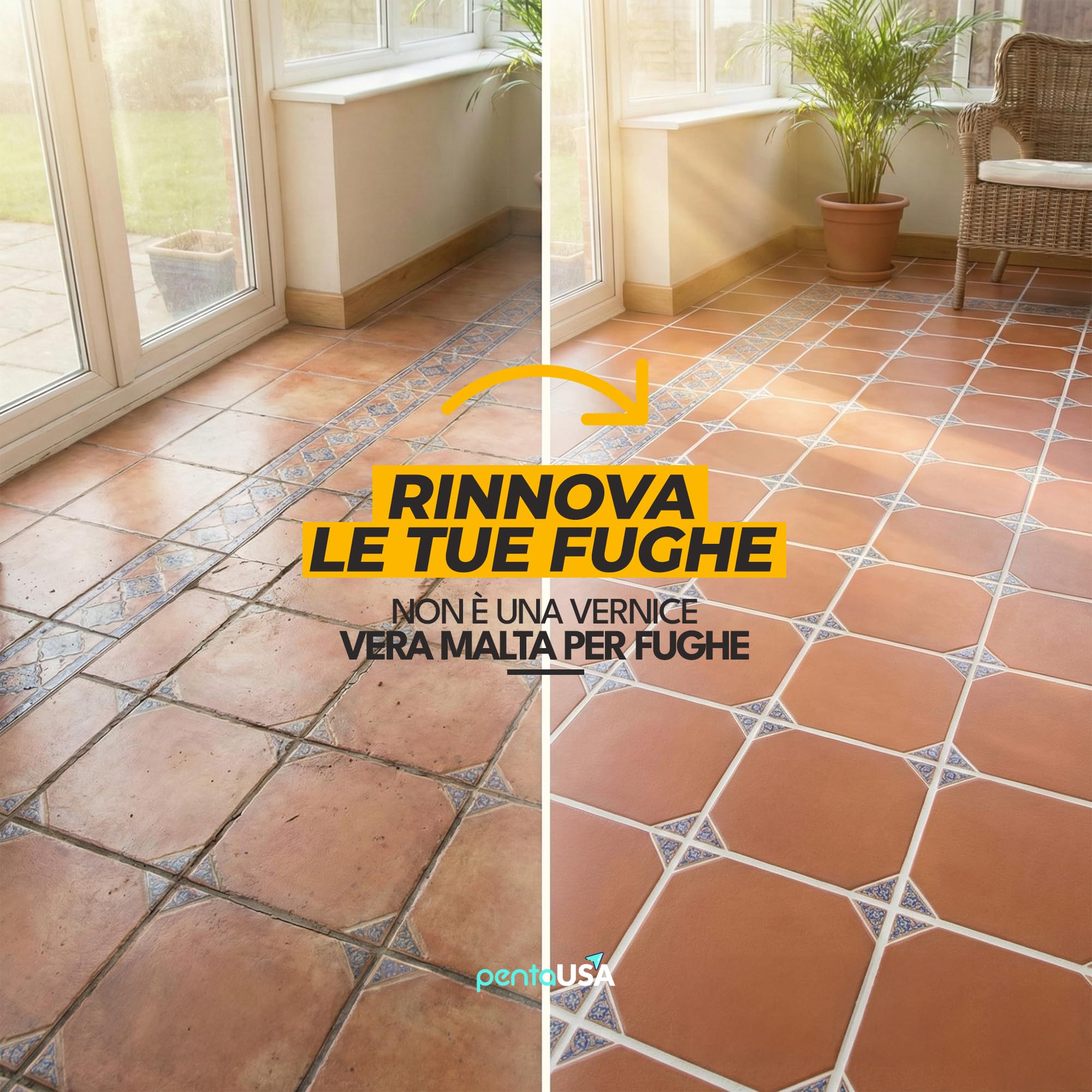 Riparazione Fughe Piastrelle - Tubetto Riempitivo Ripara e Rinnova, Malta per Piastrelle, Asciugatura Rapida + Raschietto, Stucco inodore - 250gr (Bianco)