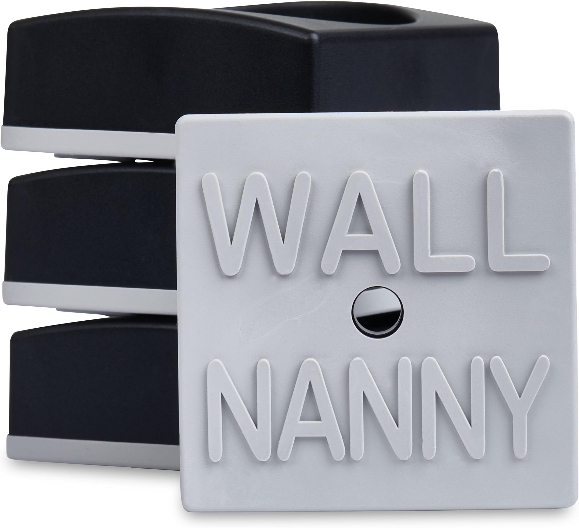 Wall Nanny Mini (4 Pack - Made in USA) Smallest Low-Profile Wall Protector for Baby Gates - Perfect in Doorways - Best Saver Cups Guard Pad Trim & Paint for Child Dog Pet Pressure Gate (Black)