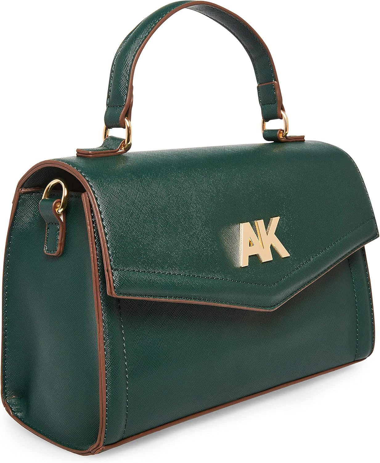 Anne Klein Womens Anne Klein top handle satchel, Evergreen, One Size US : Clothing, Shoes & Jewelry