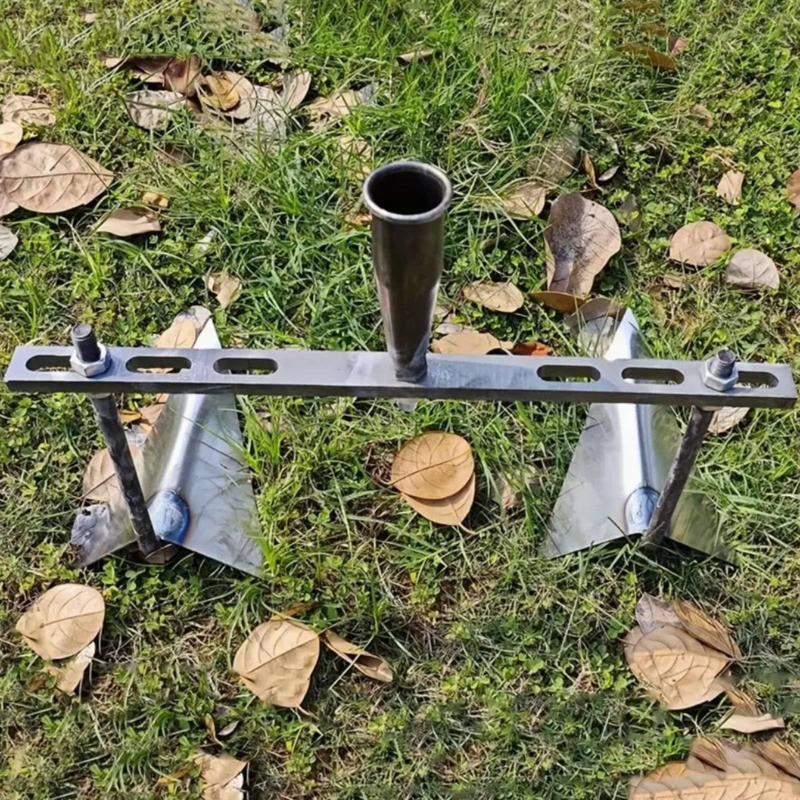 Hacke Landwirtschaft Kultivator Erdlockerer Furchenwerkzeug aus Manganstahl Manuelle Handhacke mit Verstellbarer Querleiste für Saatreihen Gemüsekulturen Kleingarten, 50CM 2 Heads