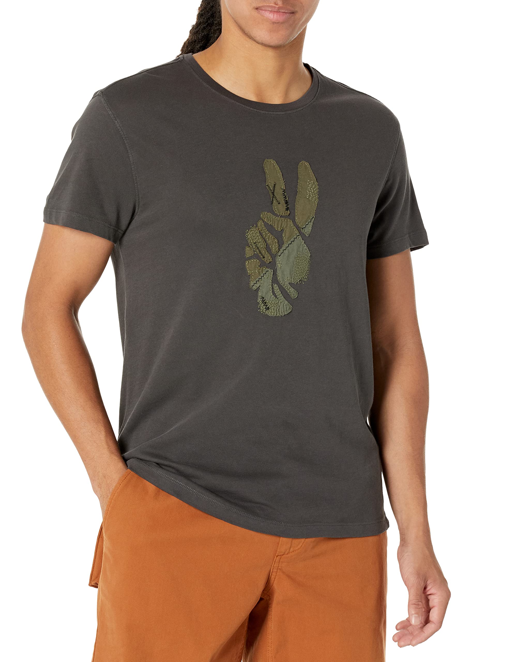 John Varvatosmens Ss Crew Tee - Broken Peace T-Shirt