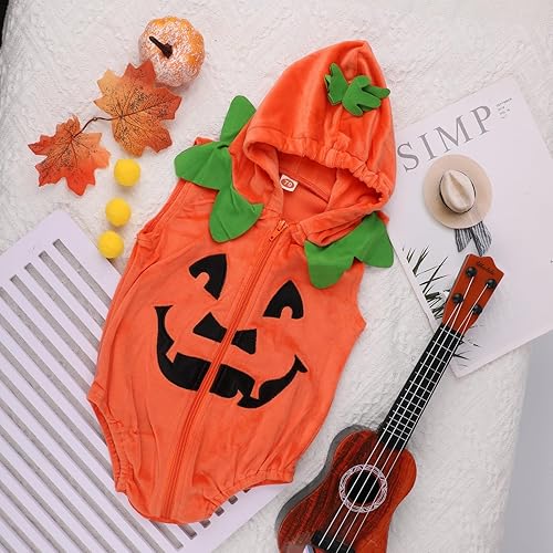 Miniatura 7 de SAVITA Lindo disfraz de calabaza de Halloween para bebé, disfraz de calabaza de Halloween para niños, disfraces de Halloween para decoraciones de