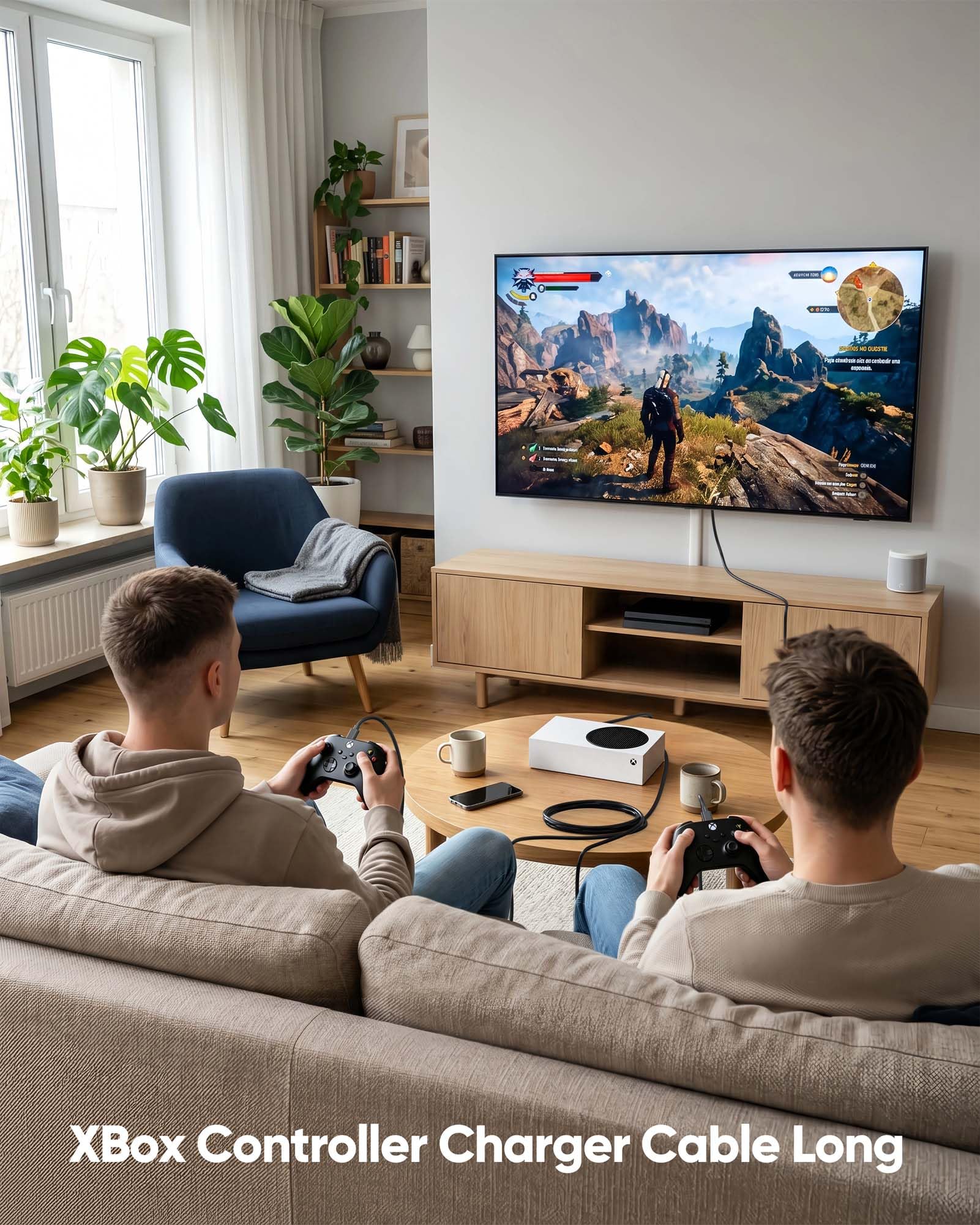 USB-A-auf-USB-C-Kabel, 7,6 m, 2er-Pack, PS5-Controller-Ladekabel für PS5/PS5 Pro-Controller, Xbox-Controller, Switch Pro-Controller, extra langes USB-C-Ladekabel für PS5, Xbox Serie X/S,N-Switch