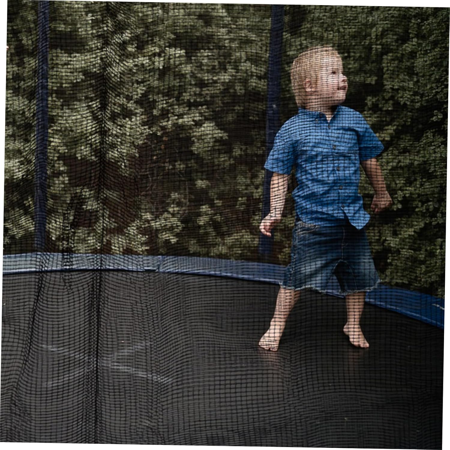 Trampoline Protective Net Safety Enclosure Replacement Poles Outdoor Jumping Bed Barrier High-Strength Material Compatible with Various Trampoline