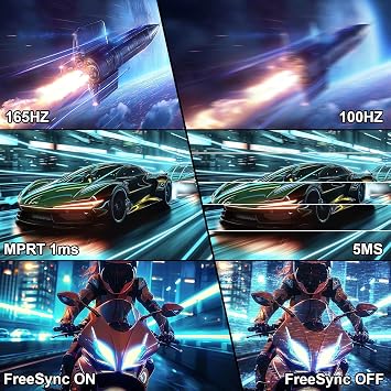 Minifire 34-Inch UWQHD Curved Gaming Monitor 165 Hz (DP) 3440 x 1440 Curved 1500R 1 ms (MPRT) 100 Hz (HDMI) AMD FreeSync VA Panel 2xHDMI 2.1(TMDS)/1xDP 1.4 Ports (MFG34C5Q DP Cable Included)