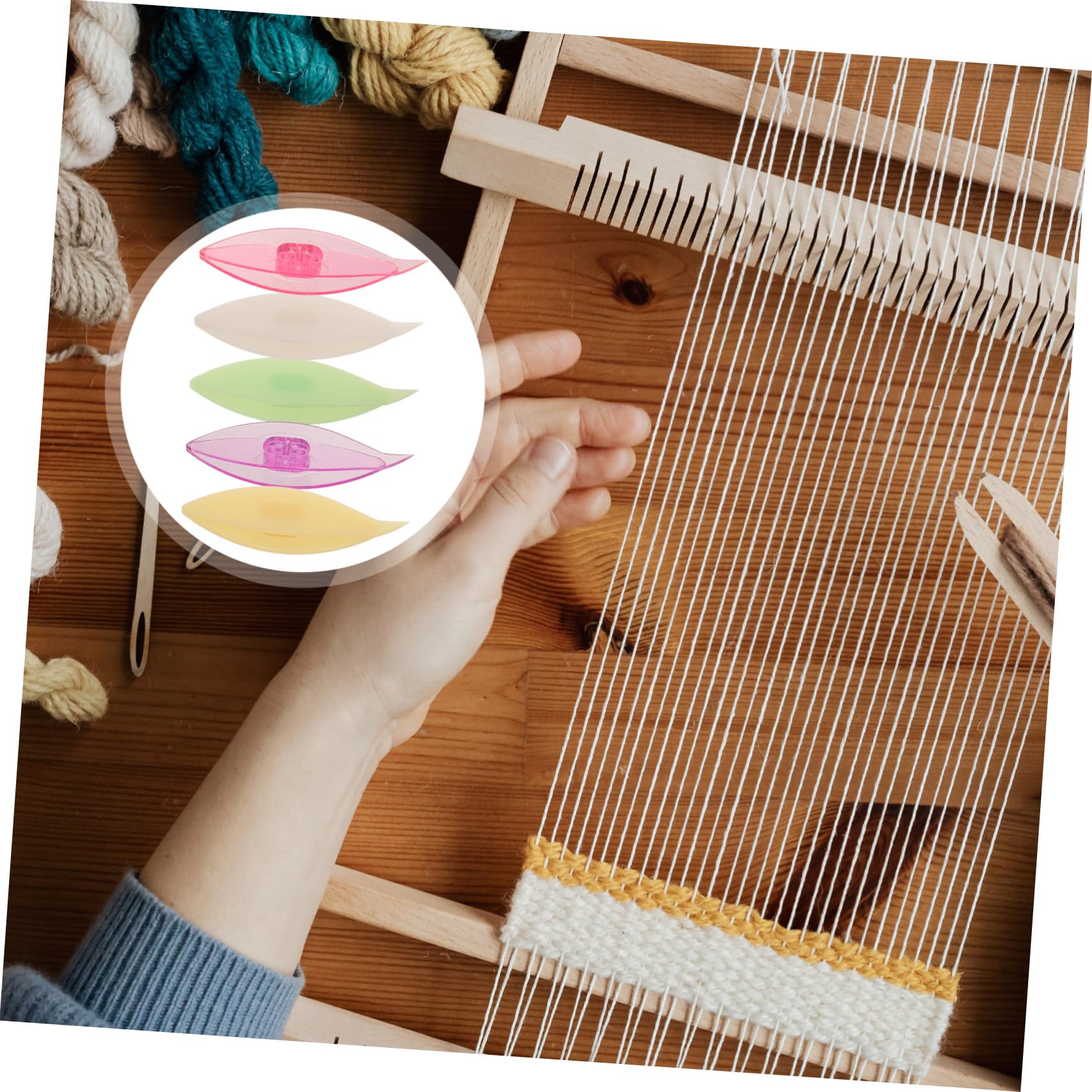 Housoutil 5 Sätze Shuttle-strickwerkzeuge Anlasser Occhi-kit Shuttle Weben Weberei Tätowieren Werkzeuge Zum Weben Occhi-shuttles Occhi-webwerkzeug Diy-kunststoff-shuttles Plastik 5 Stück * 5