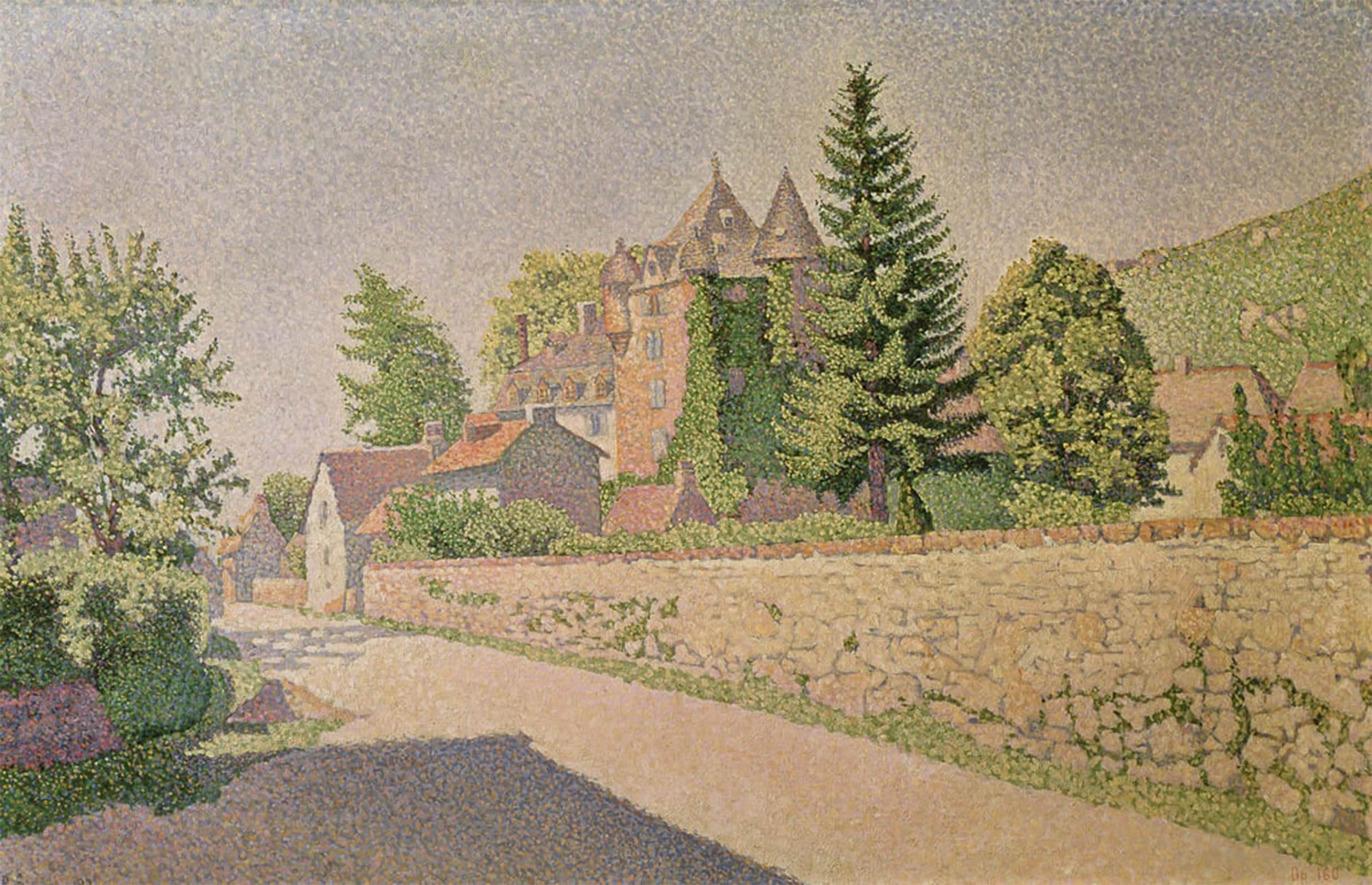 ARTXLXXBN Famous Painting Canvas Artwork Graffiti Print Castle of Comblat by Paul Signac Portrait Canvas Image for Home Decor 60x90cm