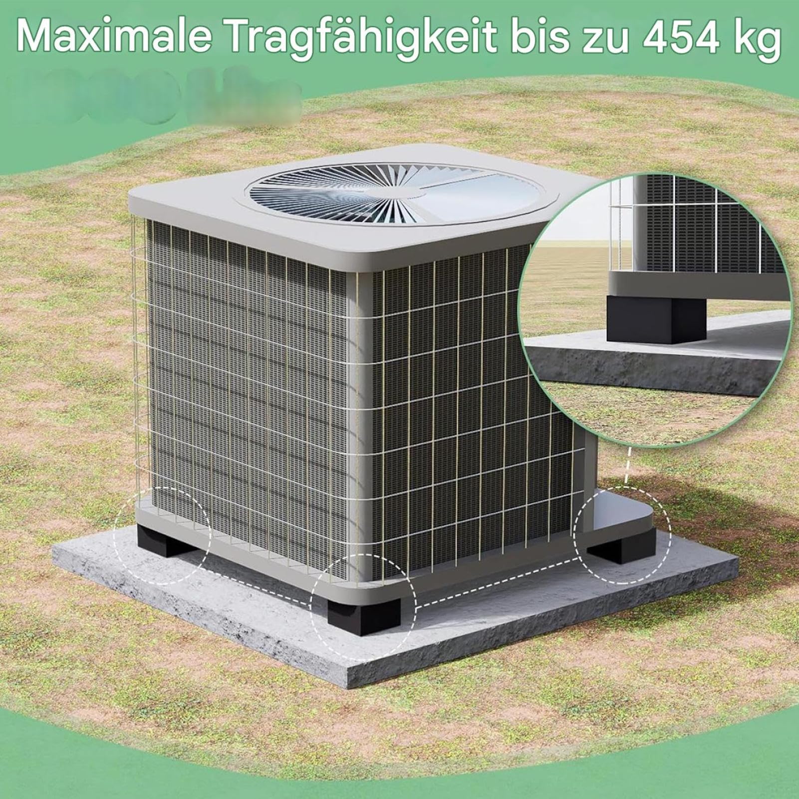 Vibrationsdämpfende Pads – Rutschfeste Gummimatten, Gerätestabilisatoren | Unterstützung Für Haushaltsgeräte | Anti-Isolationspads Für Waschmaschine, Trockner, Nähmaschine, HVAC-Systeme, Lärmsch