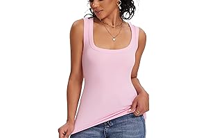 Trendy Women's Ribbed Light Pink Tank Top 2024