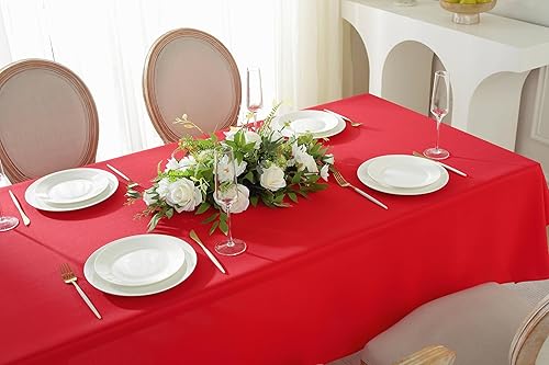 Miniatura 3 de Craft And Party, Paquete de 2 manteles rectangulares de poliéster de alta calidad de 60 x 102 pulgadas para bodas, restaurantes o banquetes