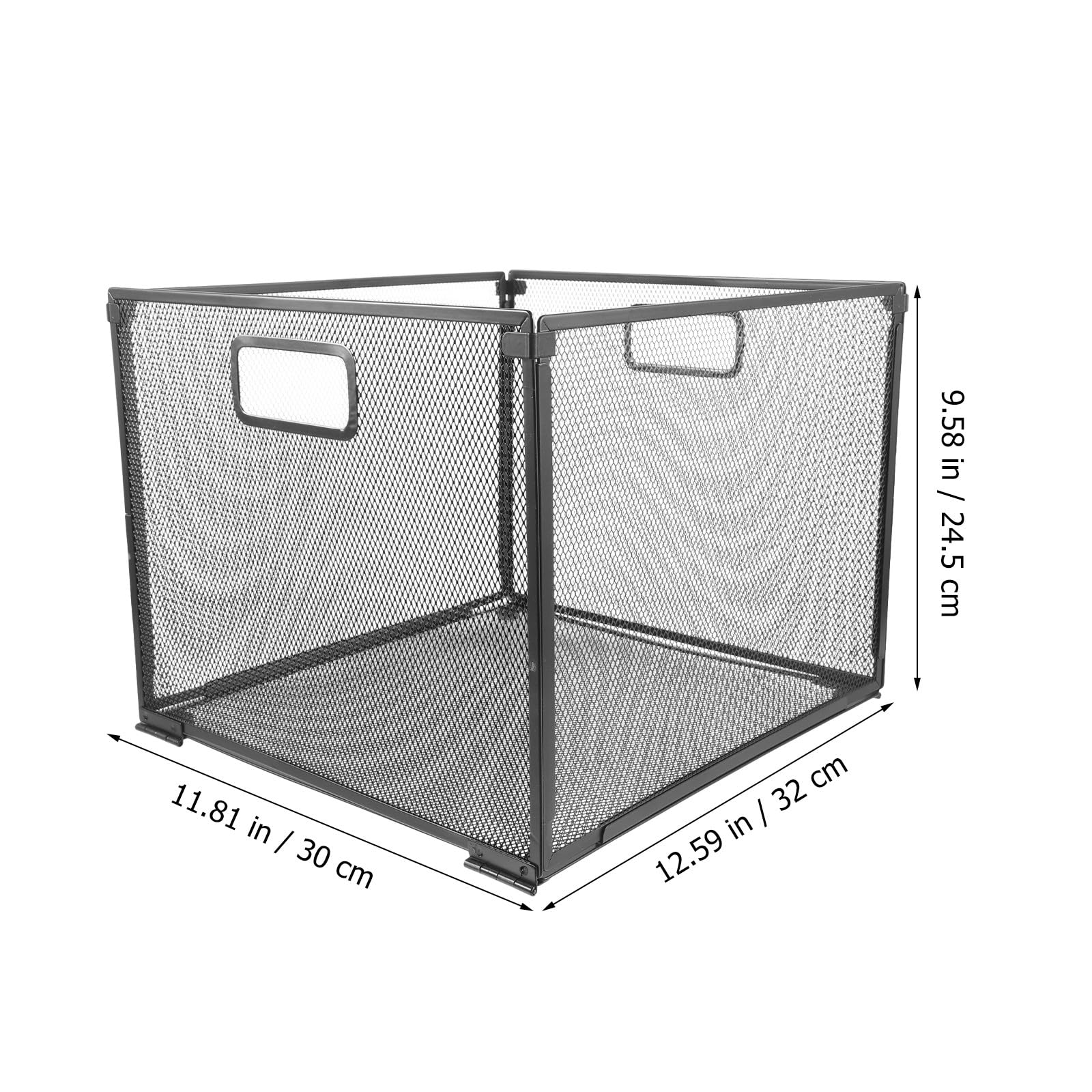 Porte-dossiers Suspendu en Fer Noir Pliable, Organisateur de Bureau Facile à Nettoyer Cadre en Maille, pour Rangement et Organisation sur Bureau