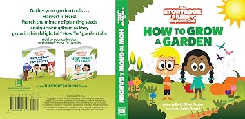Kids Gardening Tool Set Bundle Includes 2 Color Variations (Pink and Orange) and a Delightful How to Garden Tale Board Book in Each Toy Set