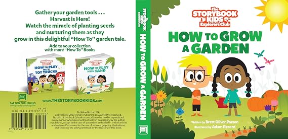 Kids Gardening Tool Set Bundle Includes 2 Color Variations (Pink and Orange) and a Delightful How to Garden Tale Board Book in Each Toy Set
