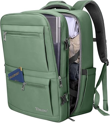 Vista 10 de BALEINE Mochila de Viaje para Mujeres y Hombres, Mochila Grande y Resistente de Equipaje de Mano para Laptop, Regalos para Negocios, Casual, Viajes