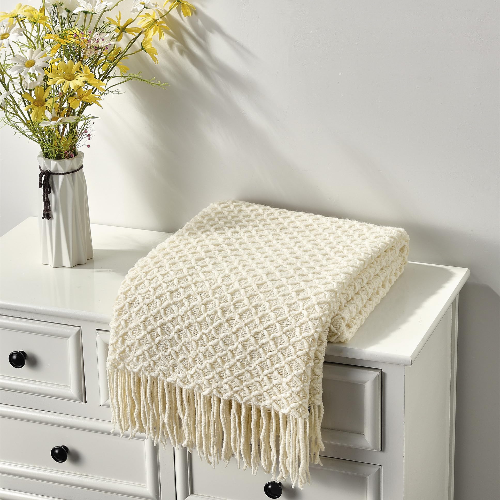 Nordic Gebreide Gooi Draad Deken Op Het Bed Sofa T