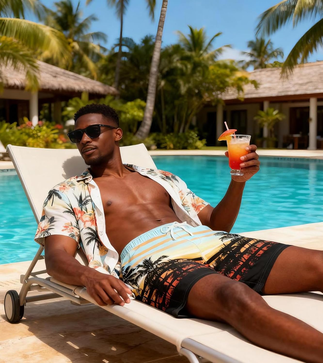 UNICOMIDEA Men Swim Trunks with Compression Liner 9 Inch Long Board Shorts - Image 2