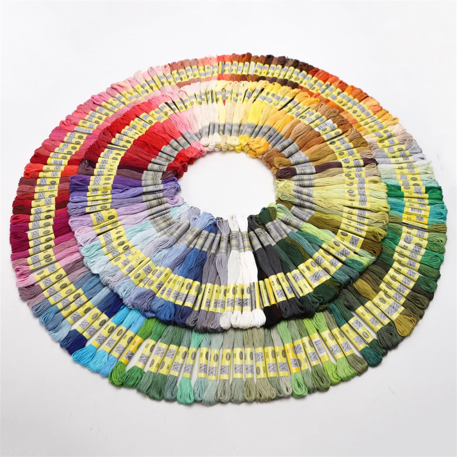 250 verschiedene Langfaser-Baumwoll-Sticktwist-Kreuzstichgarne, 8 m für Armbänder Knüpfen