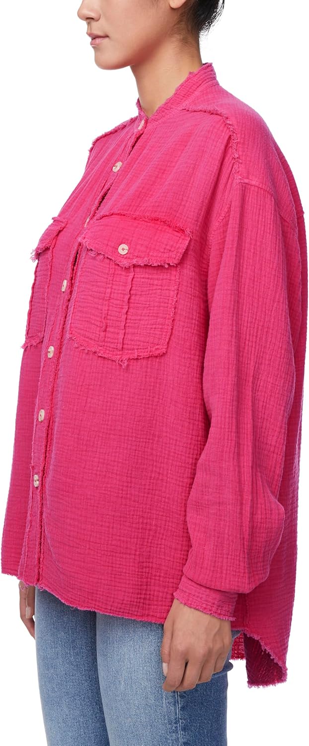 Buffalo David Bitton Women's Taylee Oversized Long Sleeve Button Down Shirt