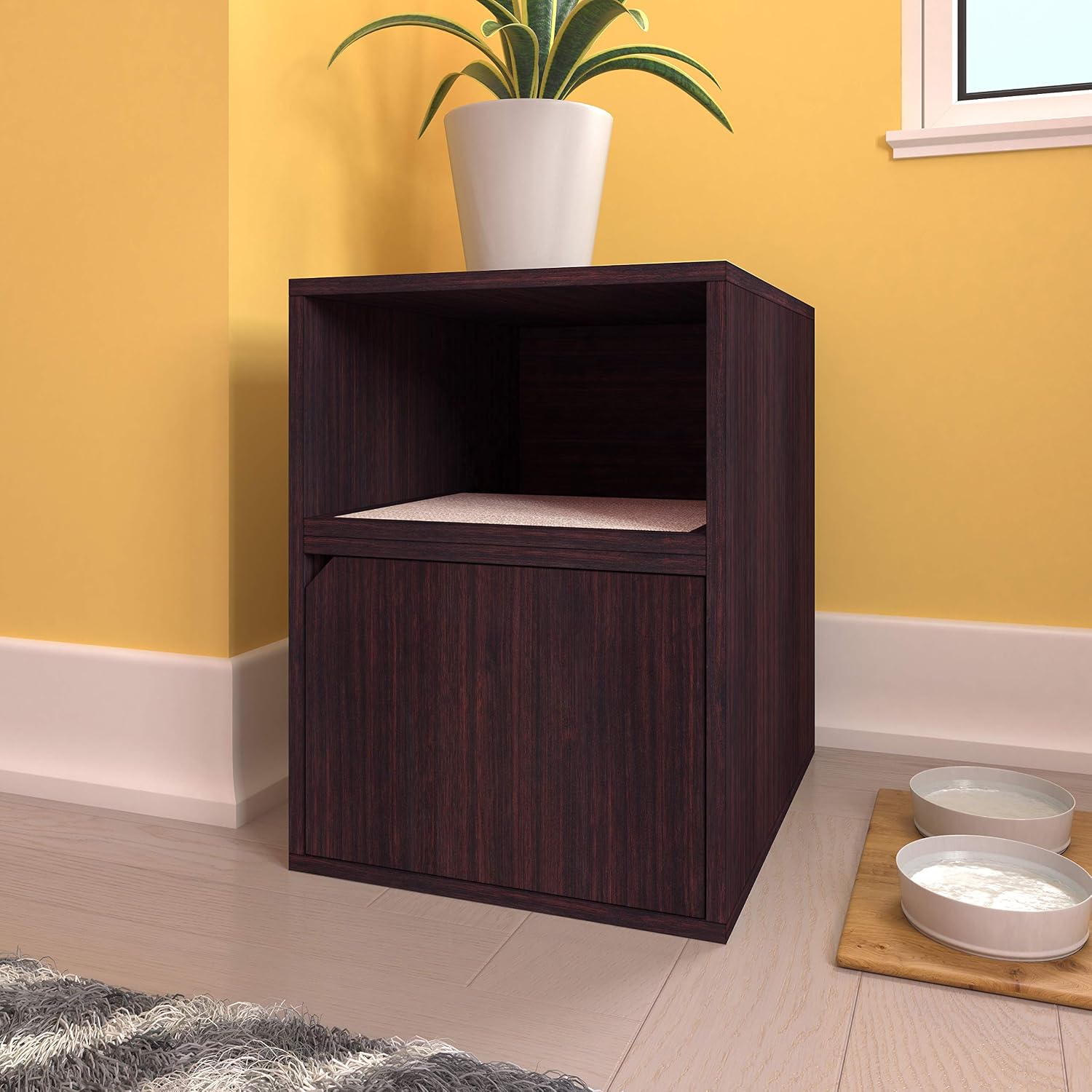 Way Basics Eco Cat Litter Box Duplex Enclosure (Tool-Free Assembly and Uniquely Crafted from Sustainable Non Toxic zBoard Paperboard),…