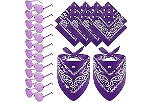 12 Pack Paisley Purple Bandanas