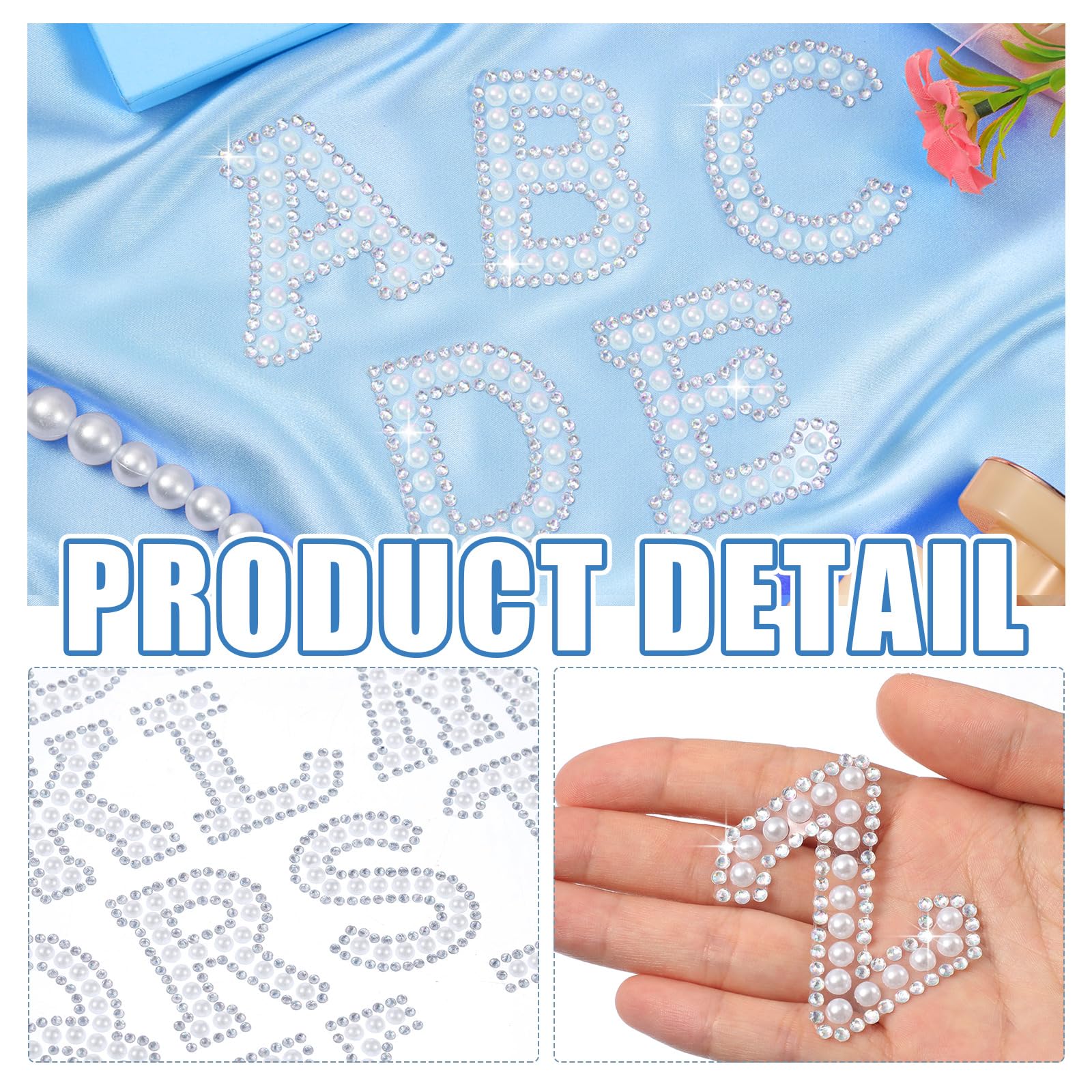 Lot de 264 feuilles d'autocollants en cristal - 8 feuilles d'autocollants en cristal - Lettres de l'alphabet de A à Z - 2 feuilles de patchs à paillettes de 0 à 9 pour loisirs créatifs