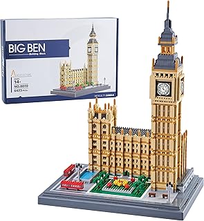 Architecture Micro Building Blocks Sets for Adults 3D Big Ben Model Kit 6473 PCS DIY Idears Mini Bricks Toy Gift for Kids