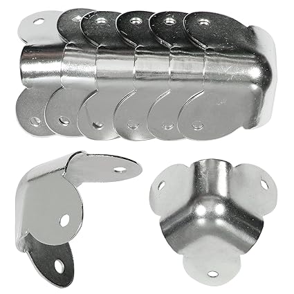 Reliable Hardware Company RH-1510-8-A Set of 8 3-Leg Amp / Cabinet Corner, Nickel