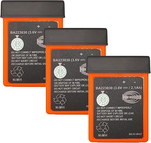 Zivases Paquete de 3 baterías BA223030 3.6 V 2100 mAh batería recargable para HBC Sany Crane control remoto BA223030 batería