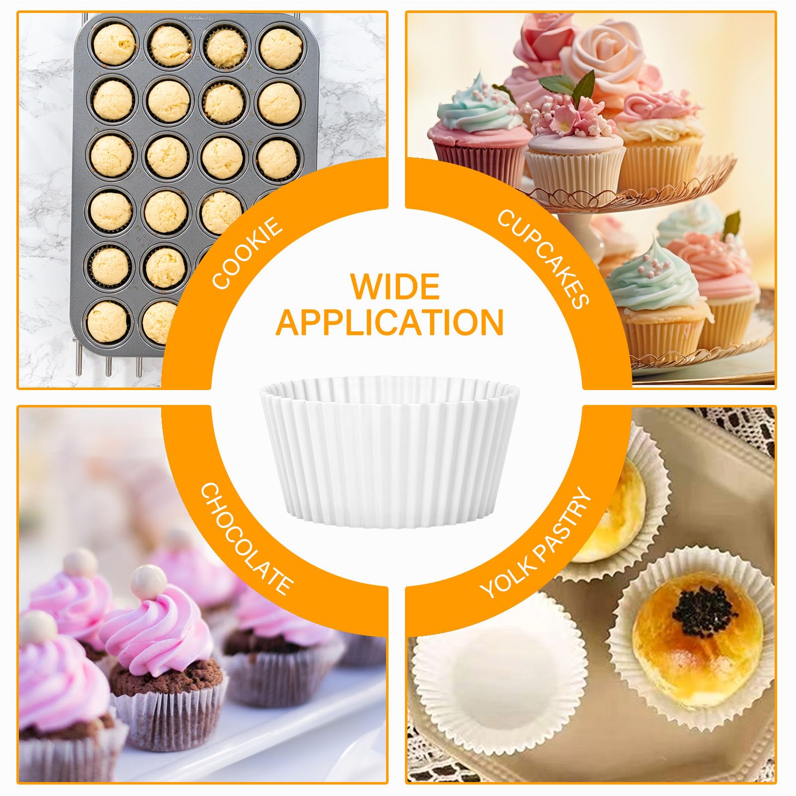 STOBAZA 1000 Pièces Caissettes Papier Mini Cupcakes Moules Jetables