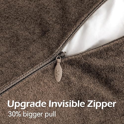 Miniatura 4 de a moment Juego de 4 fundas de almohada impermeables de 20 x 20 pulgadas, resistentes a las manchas, aptas para mascotas, para patio, sofá y sala de