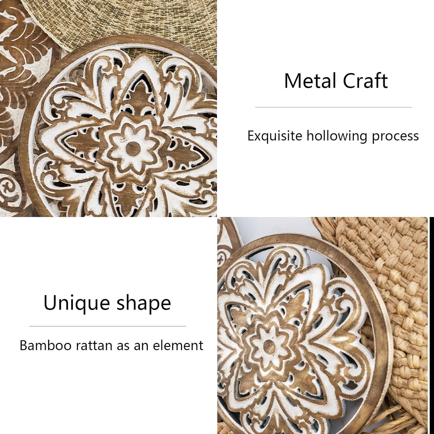 AZHKJKZH Decoración Pared Arte De Pared Metal, Decoraciones Huecas 3D, Grande, Decoración Moderna Para Sala Estar, Dormitorio, Oficina Adornos Hogar