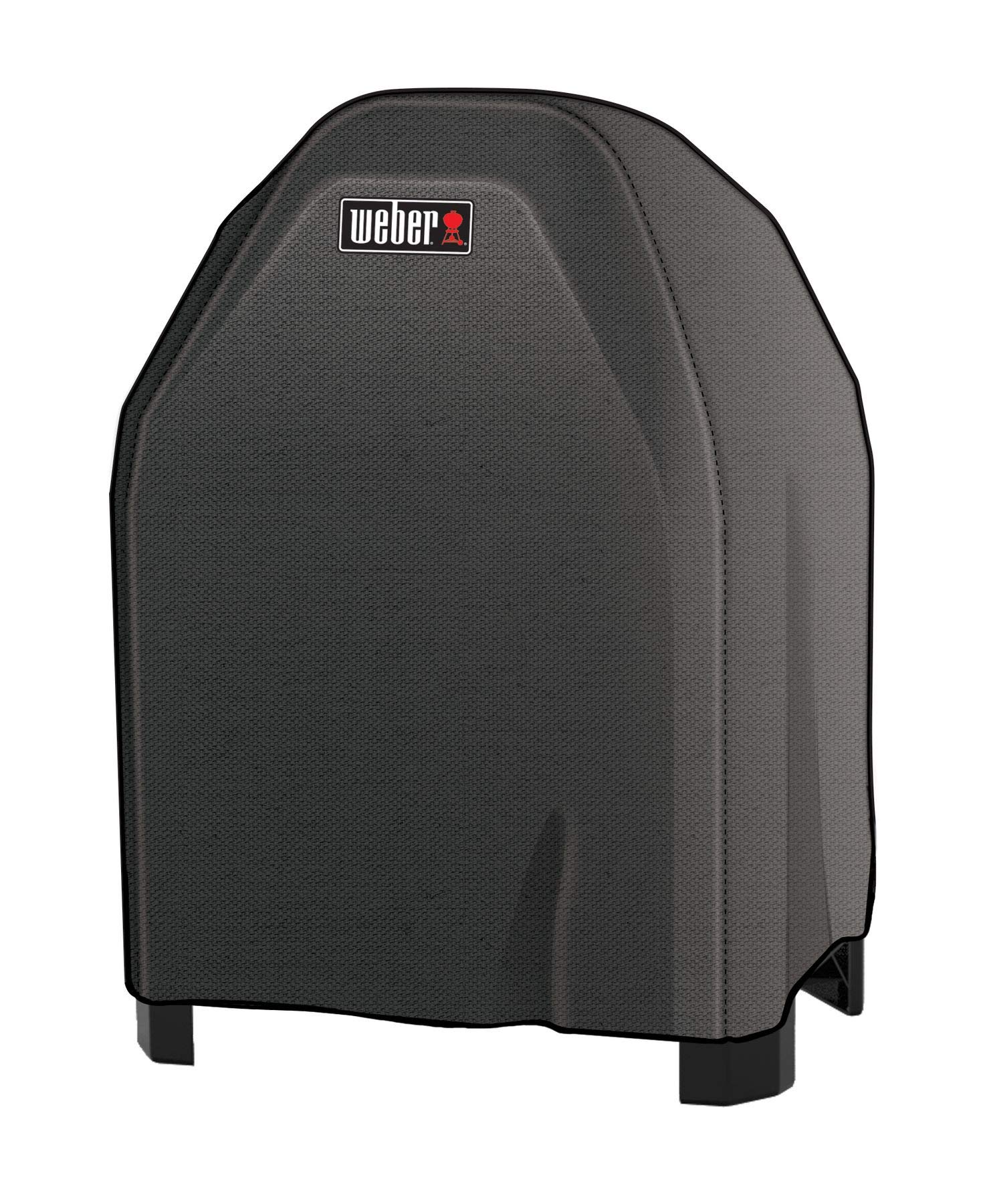 Weber Premium Grill Abdeckhaube für Pulse 1000 mit Stand, atmungsaktiv UV- & wasserbeständig, Schutz for Wind & Wetter, mit Klettverschluss zum Befestigen - Schwarz (7185)