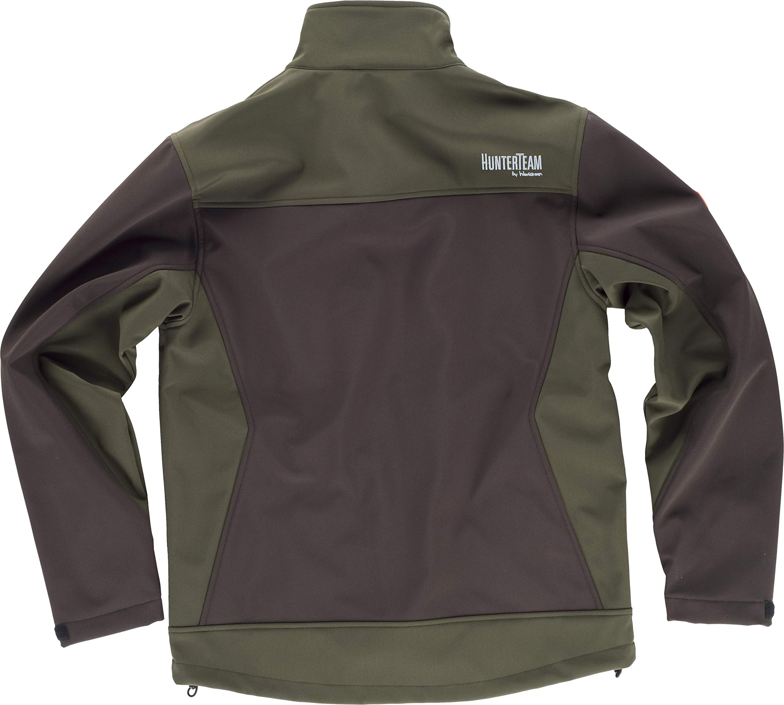 Work Team Cazadora workshell con dos bolsillos laterales y 2 bolsillos en pecho. combinada. HOMBRE Marron/Verde Caza L