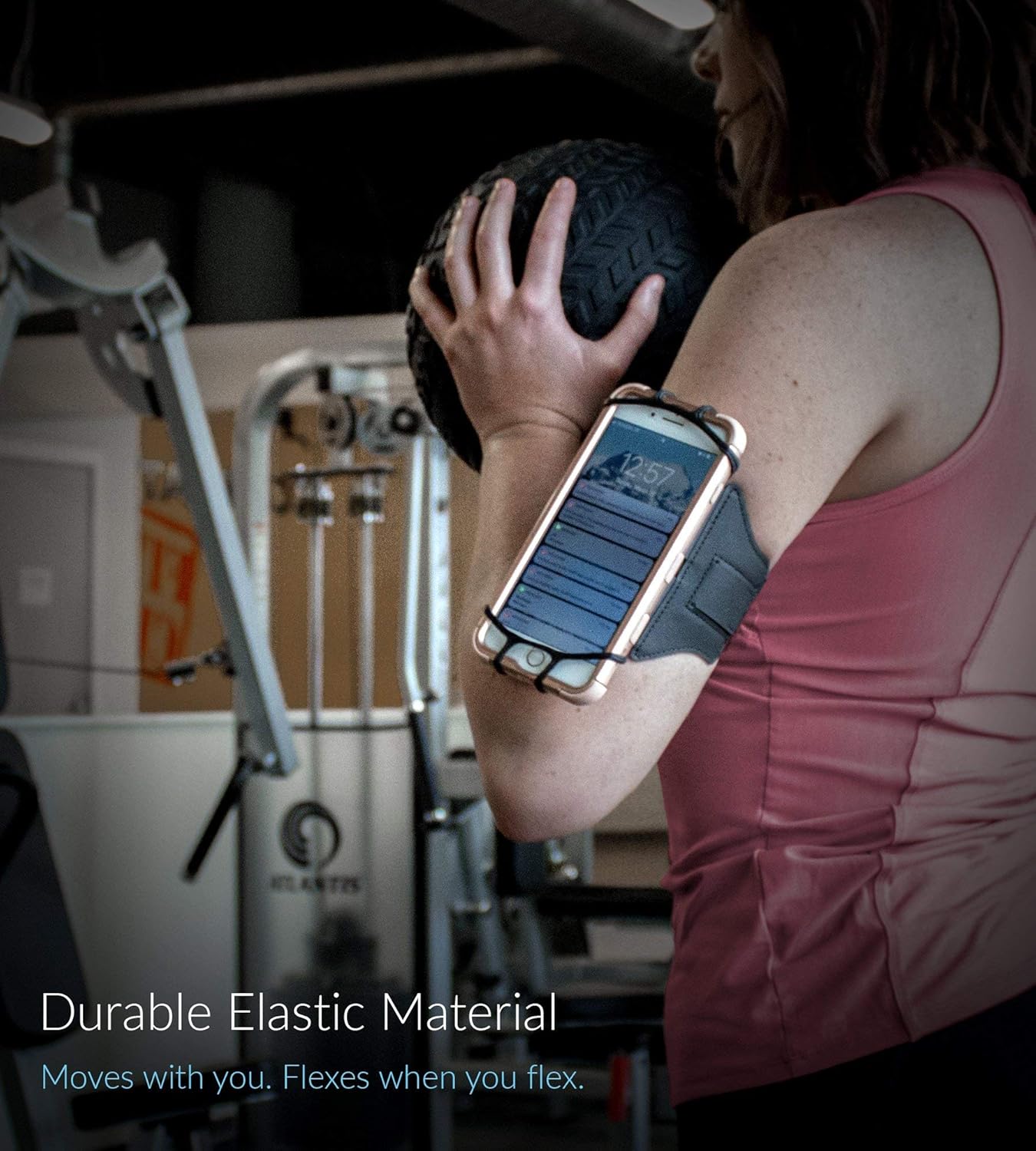 E Tronic Edge Rotatable Running Armband Cell Phone Holder for Running or Walking - Universal Phone Arm Bands for iPhone 12 Pro Max 11 X XR & Android Samsung Galaxy S9 S8 & Google Pixel (Black)