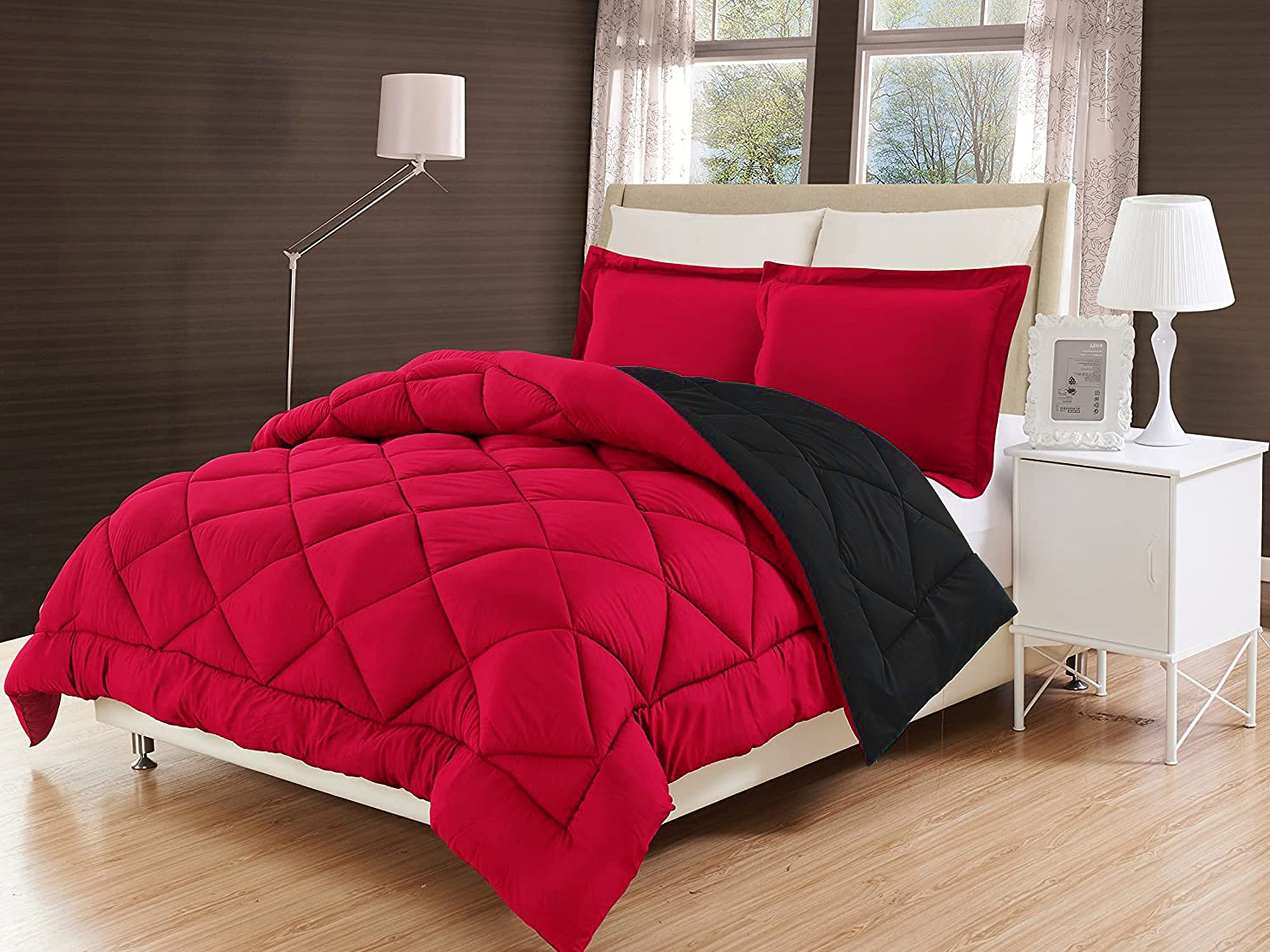 PINDIA 200 GSM Microfiber Single Bed Comforter/Blanket - 90 x 60 Inch, Black Pink-image-23
