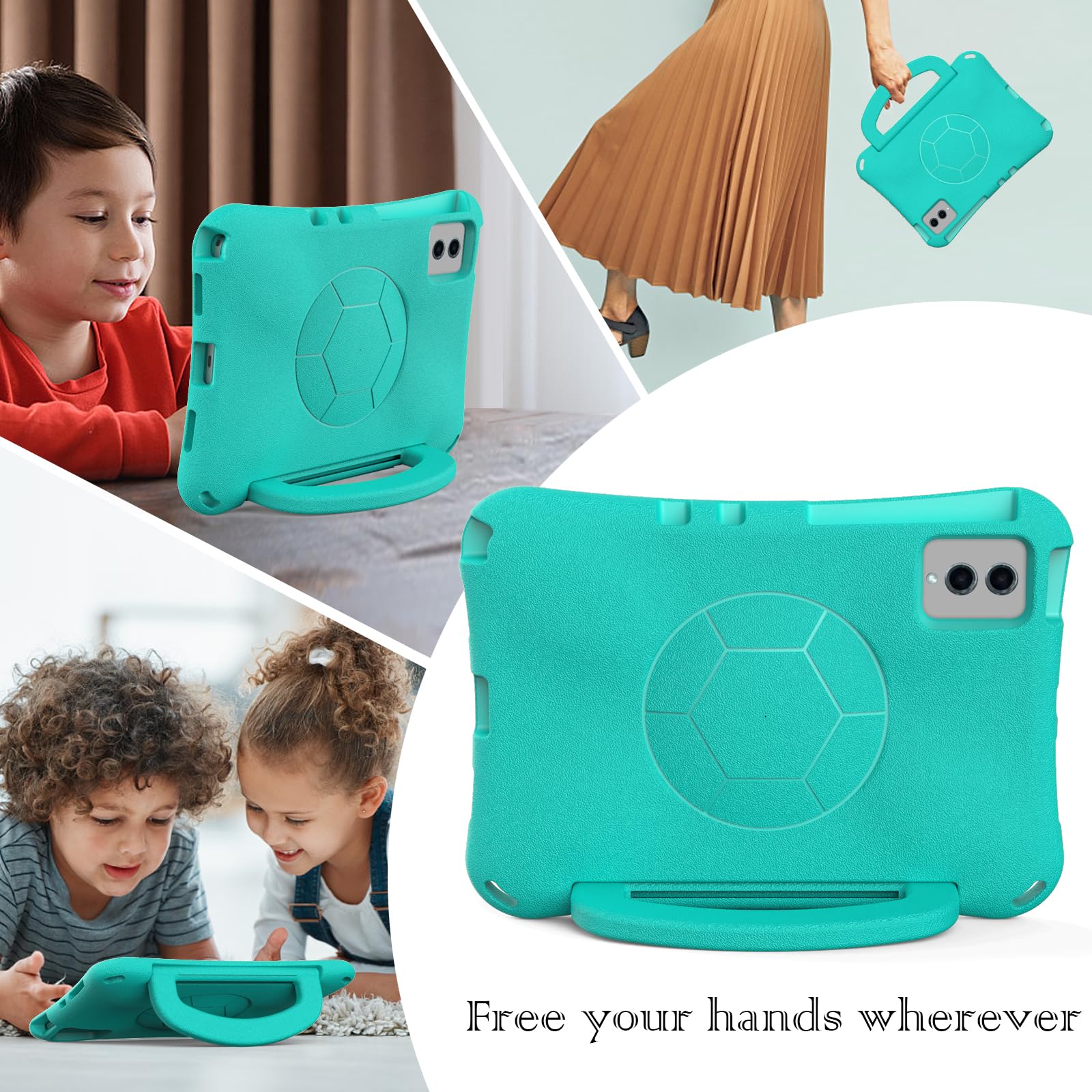 SsHhUu Custodia Per Huawei MatePad 10.4 2020: Cover Morbida In Silicone Per Bambini, Con Supporto E Angoli Rinforzati, Nero - 4