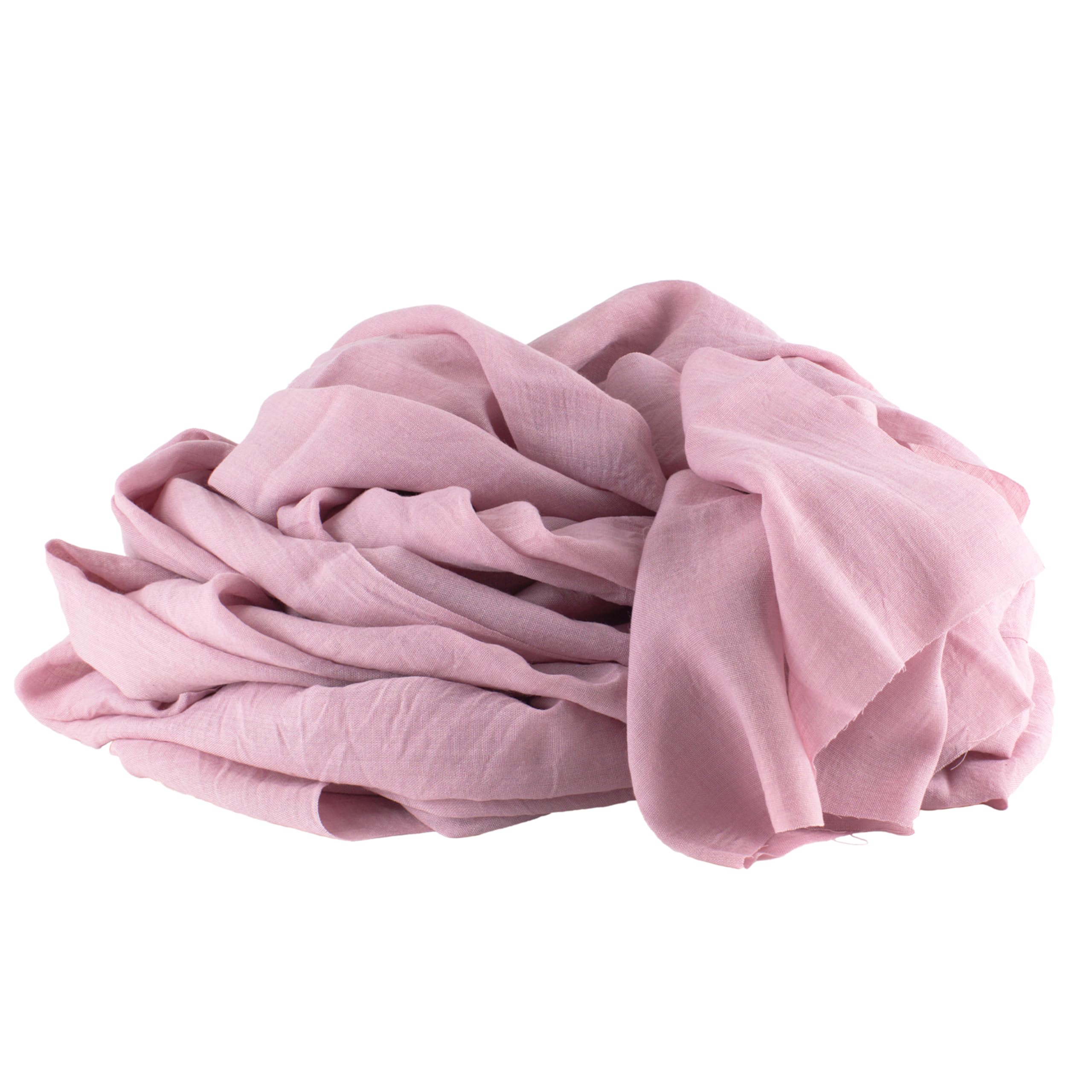 100%Mosel Musselin Dekostoff, in Rose Pink (48 cm x 5 m), 66 g/m², sehr dünner Tischläufer, zarte Tischdeko für Geburtstage & Hochzeiten, Tischband als Bunte Dekoration zu besonderen Anlässen