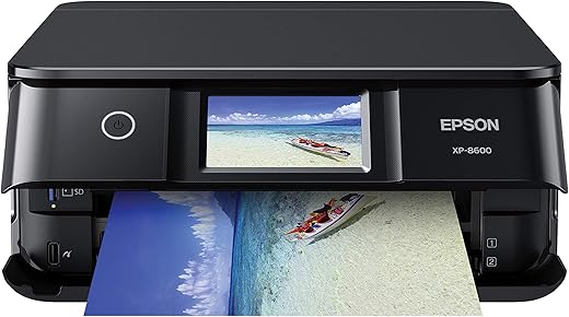 Epson Expression Photo XP-8600 Wireless Color Photo Printer with Scanner and Copier Black,Small