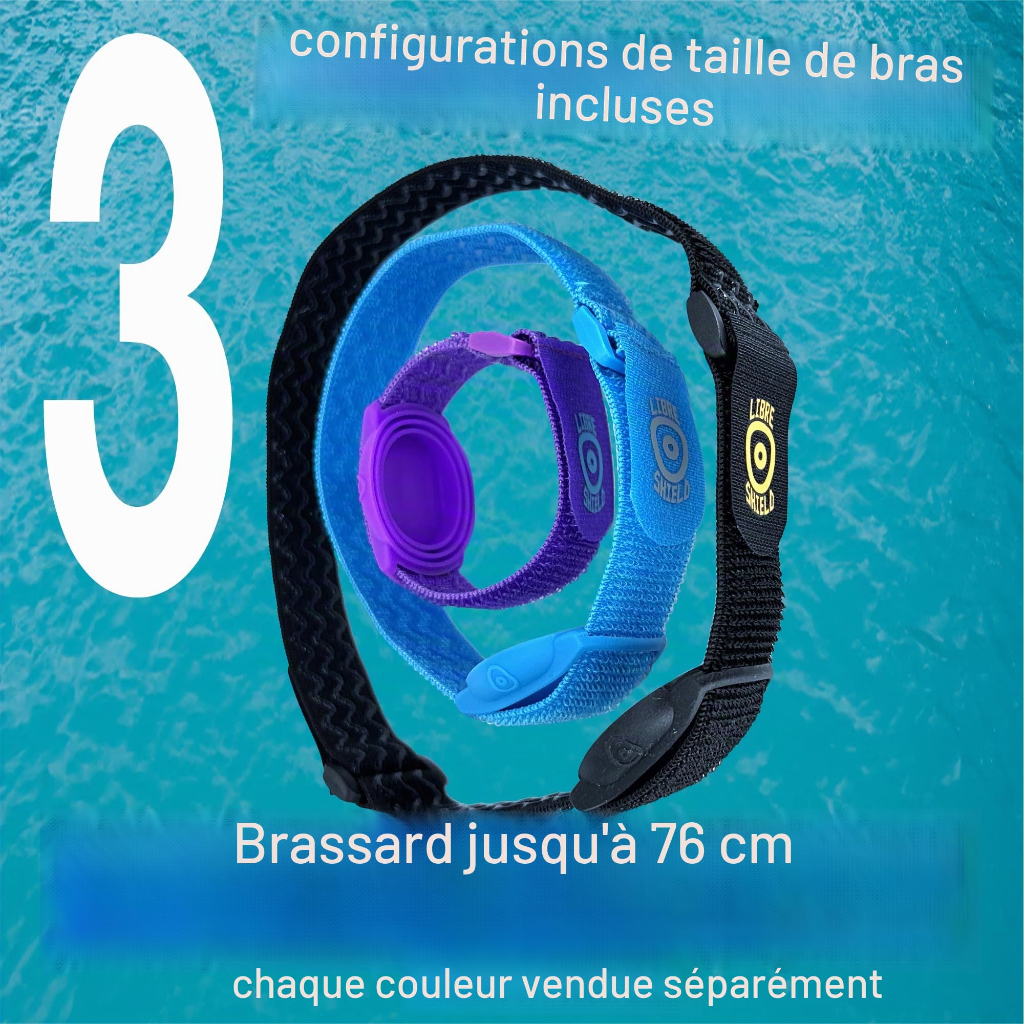 Freestyle Libre Shield 2 Brassard pour moniteur de glycémie continu Freestyle Libre 2 Protection contre le diabète Patchs adhésifs non nécessaires Housse de capteur Freestyle Libre 2 Design étanche