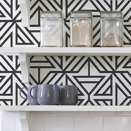 Miniatura 7 de NuWallpaper NUS3499 - Papel pintado lineal para despegar y pegar, color negro