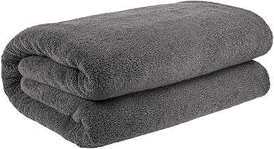 40x80 Inches Jumbo Size, Thick and Large 650 GSM Bath Sheet Cotton, Luxury Hotel & Spa Quality, Absorbent and Soft Decorative Kitchen and Bathroom Turkish Towels, Charcoal Grey - coolthings.us