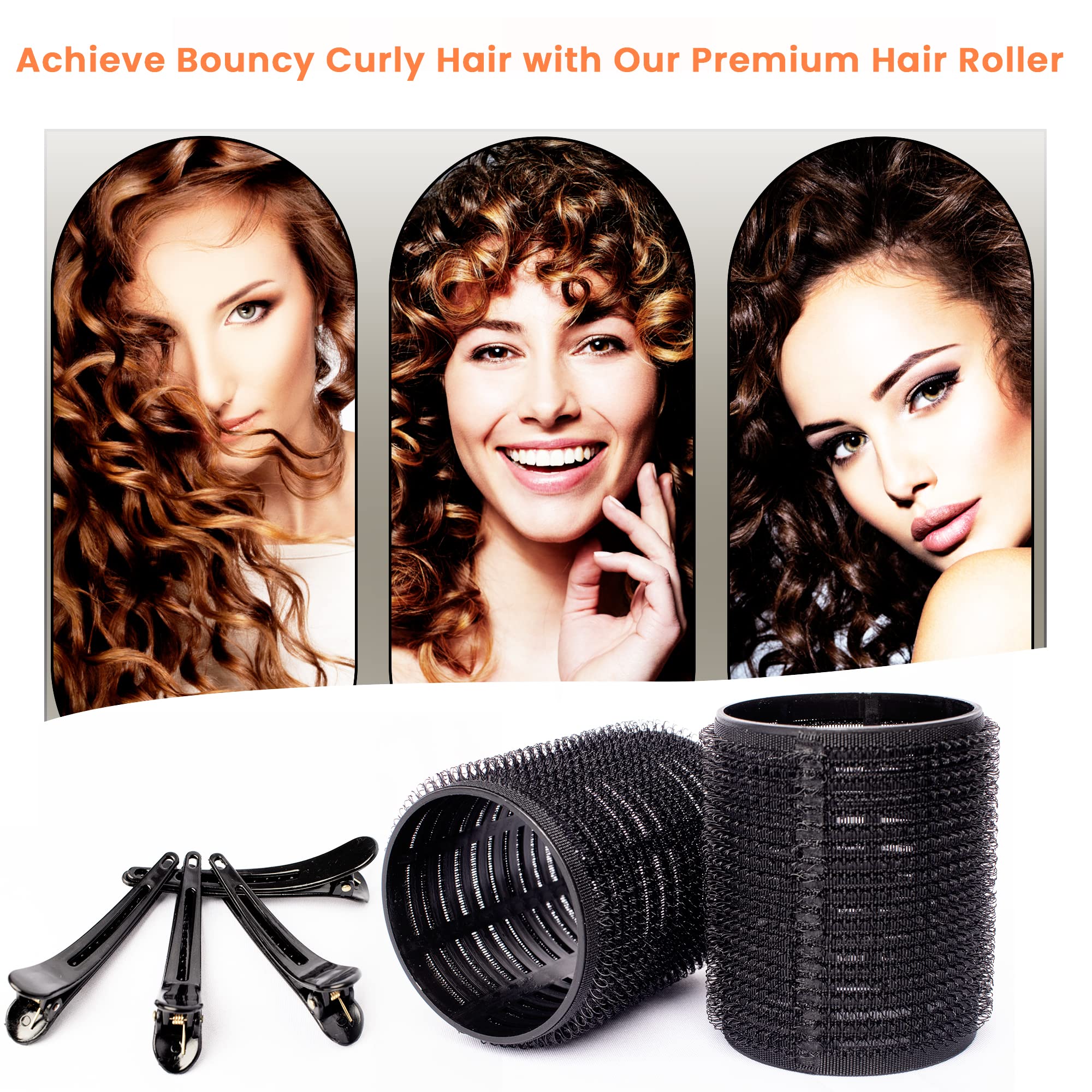 Heatless Hair Rollers With Velcro Curlers Self Holding No Heat - Main Image