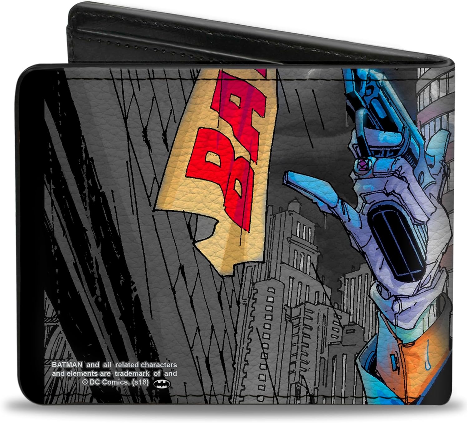 Buckle-Down Men's Standard Bifold Wallet Joker, 4.0" x 3.5" - Image 2