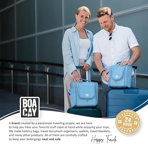 Miniatura 9 de BOACAY Neceser de viaje colgante para mujeres y hombres, bolsa de maquillaje y ducha, (M) Cuarzo Gris - Interior Gris, Neceser