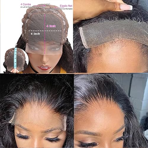 Miniatura 5 de ISEE Hair, Pelucas con cierre de encaje transparente, Cabello humano cortado previamente con onda de agua húmedas para mujeres negras, Cabello