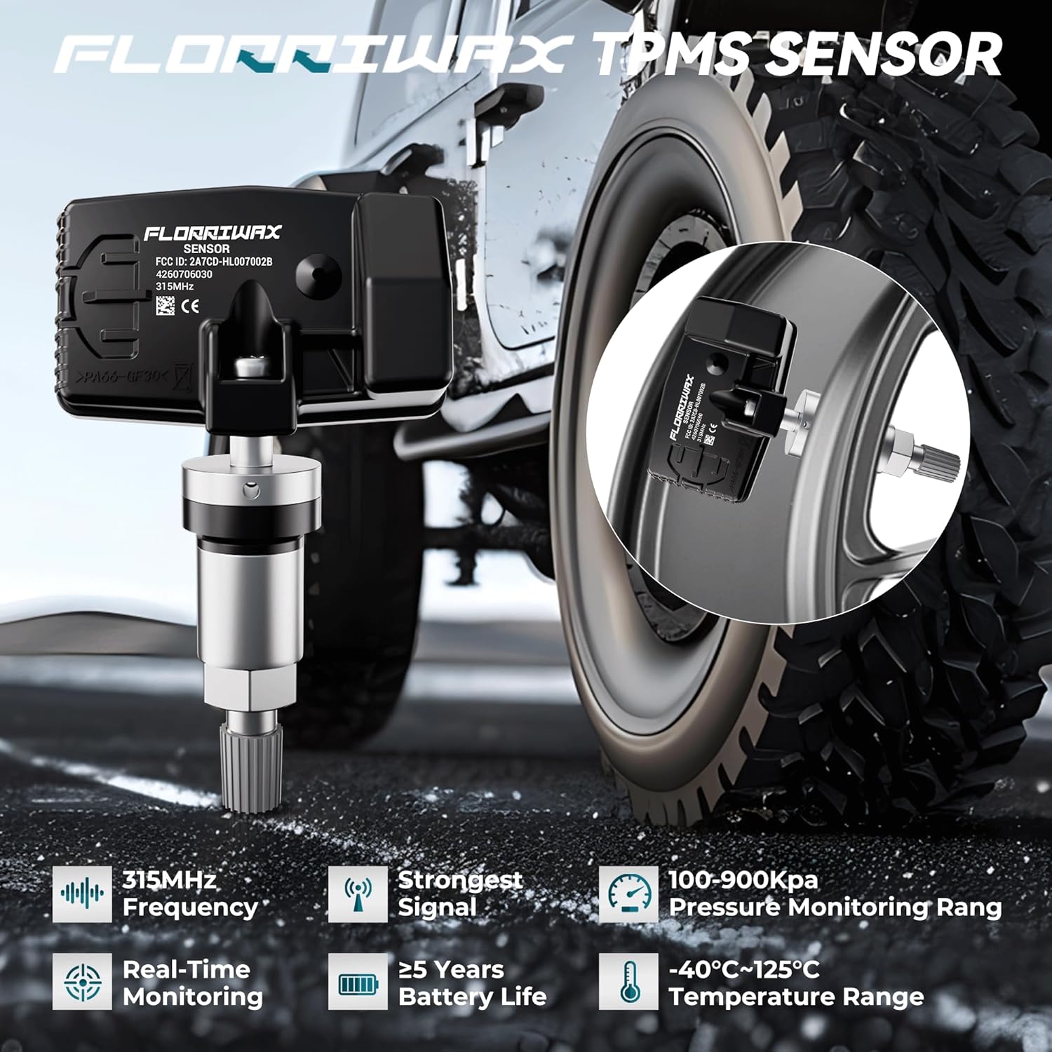 TPMS Sensor 315MHz Tire Pressure Monitoring Sensors Compatible with Toyota 4 Runner Camry Prius RAV4 Lexus. OE Replacement # 4260702050,4260706030,4260706090,4260733050(4Pcs)