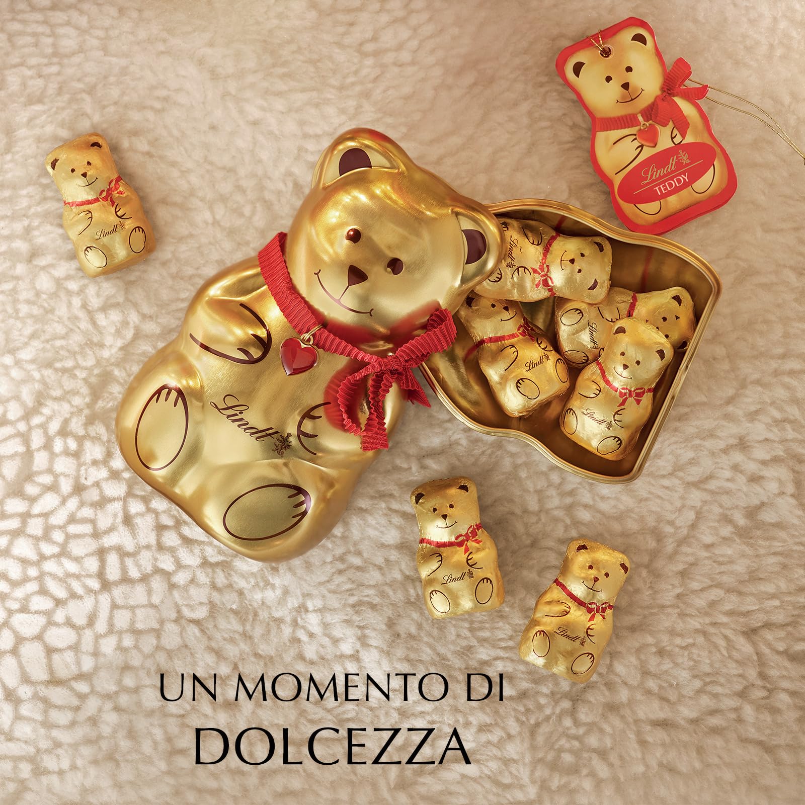 Lindt Latta Orsetto, Latta con Orsetti di goloso cioccolato al latte Lindt, Formato 70g