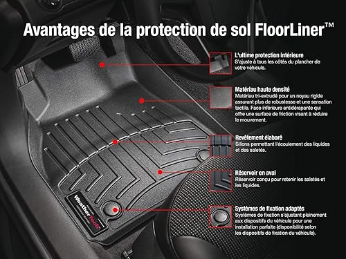 Miniatura 3 de WeatherTech Revestimientos de suelo personalizados para Audi Q7, Q8, SQ8-2nd Row (478872), cacao