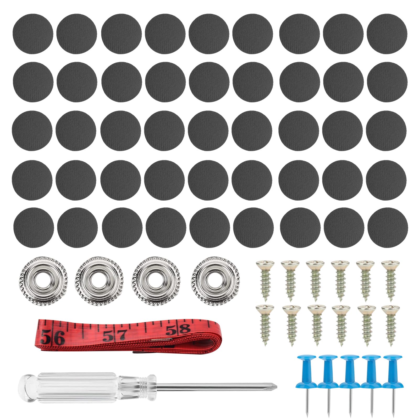 202 Pieces Car Roof Headliner Repair Button Kit Car Ceiling Fabric Repair Pins with Tool Tack Auto Roof
