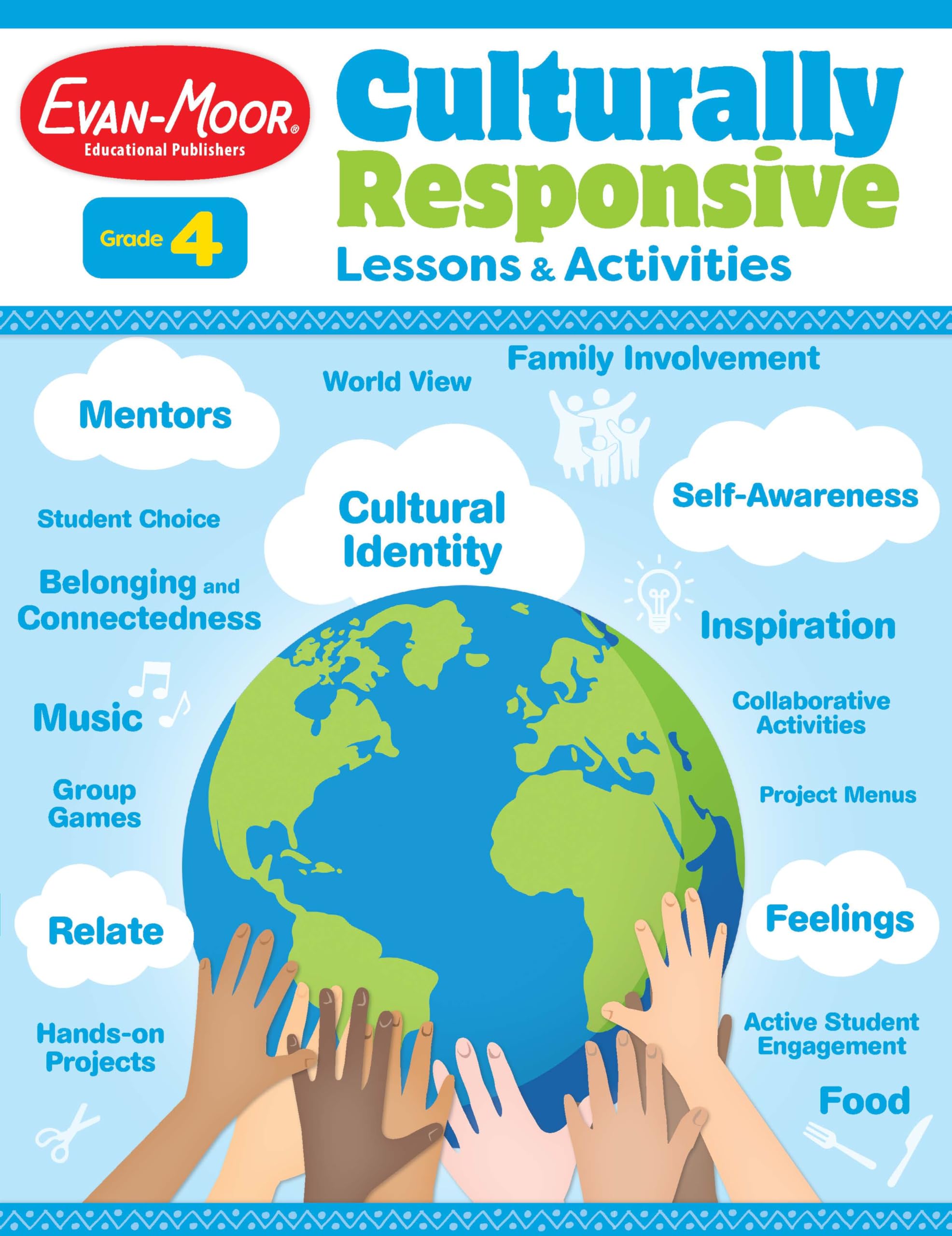 Evan-Moor Culturally Responsive Lessons and Activities Workbook grade 4, Teacher’s Resource Book, Classroom Lessons, Reading Worksheets, Social and